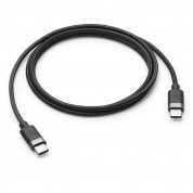 Mophie USB-C to USB-C Cable - USB-C към USB-C кабел с въжена оплетка за устройства с USB-C порт (100 см) (черен) 