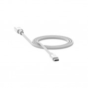 Mophie USB-C to USB-C Cable - изключително здрав USB-C към USB-C кабел с въжена оплетка за устройства с USB-C порт (150 см) (бял)