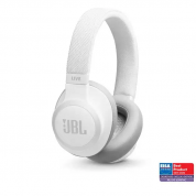 JBL Live 650BTNC - безжични Bluetooth слушалки с гласово управление за мобилни устройства (бял)
