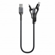 Nomad Kevlar USB-A to Universal Cable (30 cm) (black) 