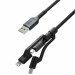 Nomad Kevlar USB-A to Universal Cable - здрав кевларен кабел за устройства с Lightning, microUSB и USB-C порт (30 см) (черен) 2