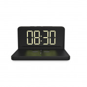 Platinet Alarm Clock with Qi Wireless Charger - часовник с аларма и поставка за безжично зареждане (черен)