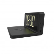 Platinet Alarm Clock with Qi Wireless Charger - часовник с аларма и поставка за безжично зареждане (черен) 1