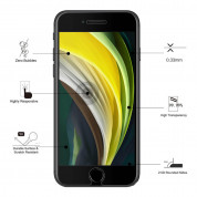 Eiger Tempered Glass Protector 2.5D - калено стъклено защитно покритие за дисплея на iPhone SE (2022), iPhone SE (2020), iPhone 8, iPhone 7, iPhone 6/6S (прозрачен) 2