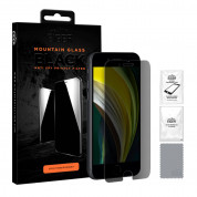 Eiger Mountain Glass Black Anti-Spy Privacy Filter Tempered Glass - калено стъклено защитно покритие с определен ъгъл на виждане за дисплея на iPhone SE (2022), iPhone SE (2020), iPhone 8, iPhone 7