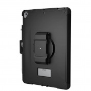 Urban Armor Gear Scout Handstrap Case - удароустойчив хибриден кейс от най-висок клас за iPad 7 (2019), iPad 8 (2020) (черен)