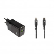 A-Solar Xtorm USB-C to Lightning Fast Charge Bundle XA022 - захранване за ел. мрежа с USB-C и USB-A изходи с бързо зареждане, преходници за цял свят и USB-C към Lightning кабел