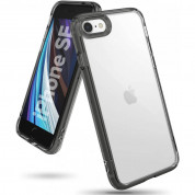 Ringke Fusion Crystal Case - хибриден удароустойчив кейс за iPhone SE (2022), iPhone SE (2020), iPhone 8, iPhone 7 (сив)