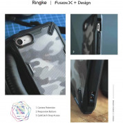 Ringke Fusion X Case for iPhone SE (2022), iPhone SE (2020), iPhone 8, iPhone 7 (black camo) 5