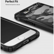 Ringke Fusion X Case - хибриден удароустойчив кейс за iPhone SE (2022), iPhone SE (2020), iPhone 8, iPhone 7 (черен-камуфлаж) 3