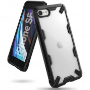 Ringke Fusion X Case - хибриден удароустойчив кейс за iPhone SE (2022), iPhone SE (2020), iPhone 8, iPhone 7 (черен)