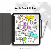 Ringke Smart Case - полиуретанов калъф с поставка и отделение за Apple Pencil 2 за iPad Pro 11 (2020) (черен) 3