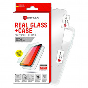Displex Real Glass 10H Protector 2D with TPU Case - комплект силиконов калъф и калено стъклено защитно покритие за дисплея на iPhone 11 Pro (прозрачен) 1