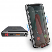 Baseus Qi Wireless Charger 15W Power Bank 10000mAh (WXHSD-D01) - външна батерия с USB и USB-C изходи и с технология за безжично зареждане (черен)