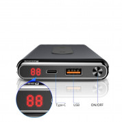 Baseus Qi Wireless Charger 15W Power Bank 10000mAh (WXHSD-D01) - външна батерия с USB и USB-C изходи и с технология за безжично зареждане (черен) 1