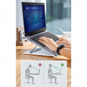 Baseus Foldable Laptop Stand (SUDD-2G) - преносима сгъваема поставка за MacBook и лаптопи (бял) 14
