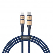 Baseus BMX Double-Deck USB-C to Lightning Cable PD 18W - MFI сертифициран USB-C към Lightning кабел за Apple устройства с Lightning порт (120 см) (син)