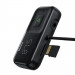Baseus T-Typed S-16 Wireless FM MP3 Car Charger - блутут MP3 плеър и зарядно за кола за мобилни устройства (черен) 3