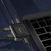Baseus Fully Folded Portable USB-A Hub (CAHUB-CW01) - 4-портов USB-A хъб за компютри и лаптопи (черен) 11