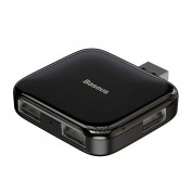 Baseus Fully Folded Portable USB-A Hub (CAHUB-CW01) - 4-портов USB-A хъб за компютри и лаптопи (черен)