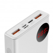Baseus Mulight Power Bank with Digital Display Quick Charge 45W (PPMY-A02) - външна батерия 20000 mAh с 2xUSB-A и USB-C изходи за зареждане на смартфони и таблети (бял) 1