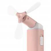 Baseus Square Portable Folding Fan - сгъваем мини вентилатор с външна батерия (розов) 1