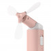 Baseus Square Portable Folding Fan - сгъваем мини вентилатор с външна батерия (розов) 2
