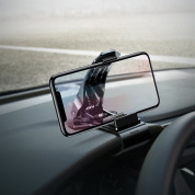 Baseus Mouth Car Holder Dashboard Clamp (SUDZ-01) - поставка за таблото на кола за смартфони с дисплеи от 3.5 до 7 инча (черен) 13