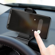 Baseus Mouth Car Holder Dashboard Clamp (SUDZ-01) - поставка за таблото на кола за смартфони с дисплеи от 3.5 до 7 инча (черен) 9