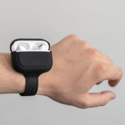 4smarts Silicone Case with Wrist Strap - силиконов калъф с каишка за ръка за Apple AirPods Pro (черен) 2
