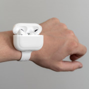 4smarts Silicone Case with Wrist Strap - силиконов калъф с каишка  за ръка за Apple AirPods Pro (бял) 1