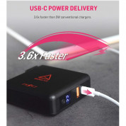 Adonit Wireless TravelCube Pro Charger - захранване за ел. мрежа с USB-C и USB изходи, външна батерия и пад за безжично зареждане (черен) 11
