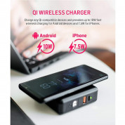 Adonit Wireless TravelCube Pro Charger - захранване за ел. мрежа с USB-C и USB изходи, външна батерия и пад за безжично зареждане (черен) 9