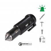 4smarts Fast Car Charger VoltRoad Emergency 4in1 QC3.0 18W (black)