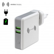 4smarts 3in1 Charger HyperVolt with Wireless Power Bank 5200mAh and Wall Charger function (white)