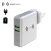4smarts 3in1 Charger HyperVolt with Wireless Power Bank - захранване за ел. мрежа с два USB изхода, външна батерия и безжично зареждане (бял) 1