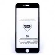 Premium Full Glue 5D Tempered Glass - обхващащо и ръбовете стъклено защитно покритие за дисплея на iPhone SE (2020) (черен) 1