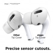 Elago Airpods Pro Earbuds Cover Plus Tips - антибактериални силиконови калъфчета с вградени тапички за Apple Airpods Pro (6 чифта) (бял) 2