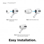 Elago Airpods Pro Earbuds Cover Plus Tips - антибактериални силиконови калъфчета с вградени тапички за Apple Airpods Pro (6 чифта) (бял) 6