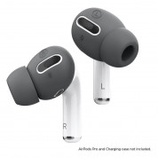 Elago Airpods Pro Earbuds Cover Plus Tips - антибактериални силиконови калъфчета с вградени тапички за Apple Airpods Pro (6 чифта) (сив) 1