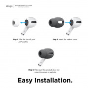 Elago Airpods Pro Earbuds Cover Plus Tips - антибактериални силиконови калъфчета с вградени тапички за Apple Airpods Pro (6 чифта) (сив) 4
