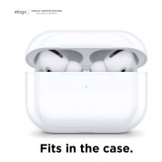 Elago Airpods Pro Earbuds Cover Plus Tips - антибактериални силиконови калъфчета с вградени тапички за Apple Airpods Pro (6 чифта) (бял-фосфор) 2
