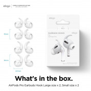 Elago Airpods Pro Earbuds Hooks - антибактериални силиконови калъфчета с вградени кукички за Apple Airpods Pro (4 чифта) (бял) 8