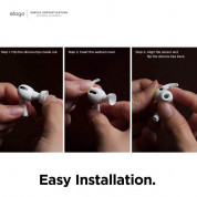 Elago Airpods Pro Earbuds Hooks - антибактериални силиконови калъфчета с вградени кукички за Apple Airpods Pro (4 чифта) (бял) 2