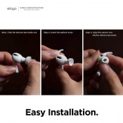 Elago Airpods Pro Earbuds Hooks - антибактериални силиконови калъфчета с вградени кукички за Apple Airpods Pro (4 чифта) (сив) 6