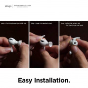 Elago Airpods Pro Earbuds Hooks - антибактериални силиконови калъфчета с вградени кукички за Apple Airpods Pro (4 чифта) (лилав) 5