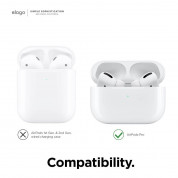 Elago Airpods Pro Earbuds Hooks - антибактериални силиконови калъфчета с вградени кукички за Apple Airpods Pro (4 чифта) (бял-фосфор) 6