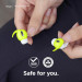Elago Airpods Pro Earbuds Hooks - антибактериални силиконови калъфчета с вградени кукички за Apple Airpods Pro (4 чифта) (жълт-фосфор) 6