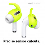 Elago Airpods Pro Earbuds Hooks - антибактериални силиконови калъфчета с вградени кукички за Apple Airpods Pro (4 чифта) (жълт-фосфор) 4