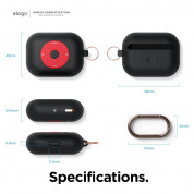 Elago Airpods Pro Retro AW6 Silicone Hang Case - силиконов калъф с карабинер за Apple Airpods Pro (черен)  6